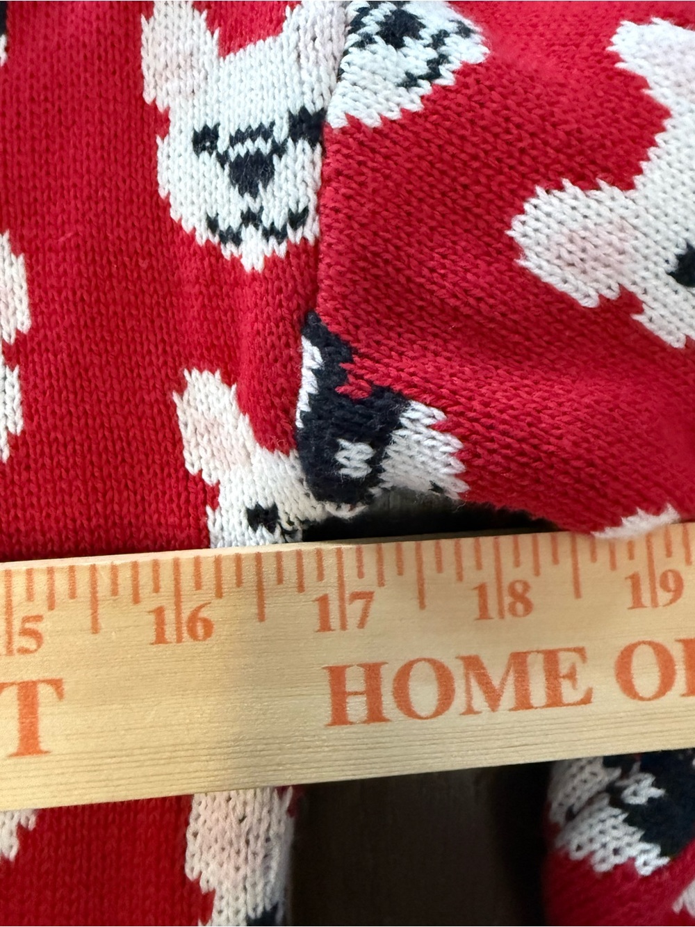 Frankie Red Knit Sweater with French Bulldog Motif. - Picture 4 of 5